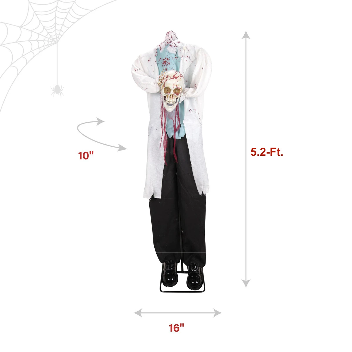 5.2-Ft. Standing Shaking Headless Doctor Animatronic