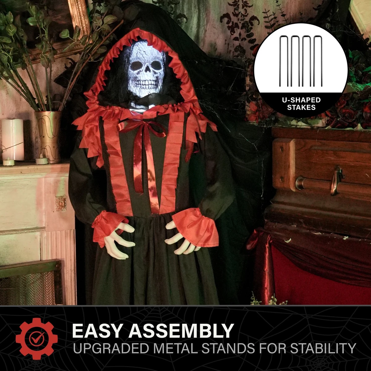 5.5-Ft. Standing Double Face Lady Animatronic