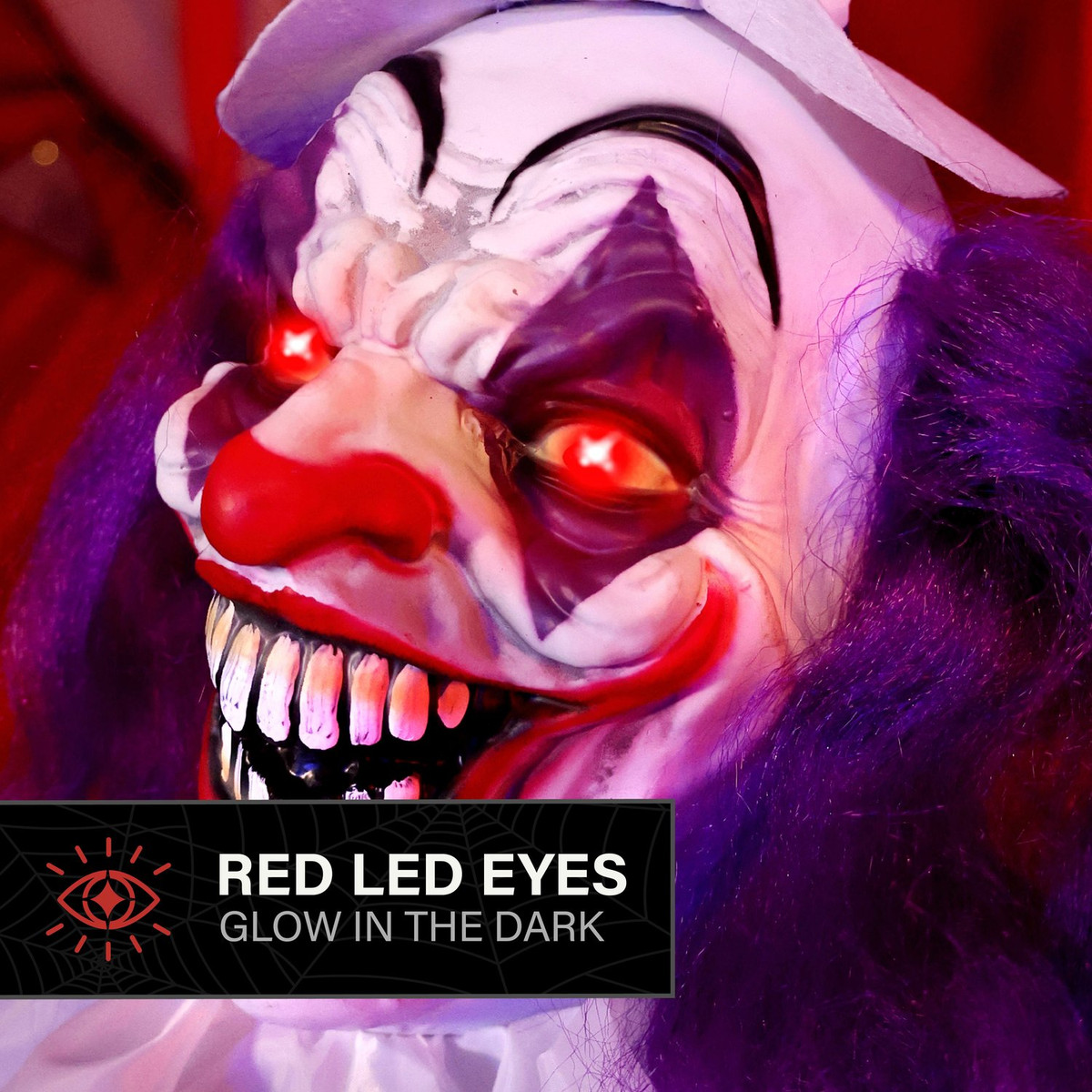 5.6-Ft. Standing Double Headed Animated Clown Animatronic
