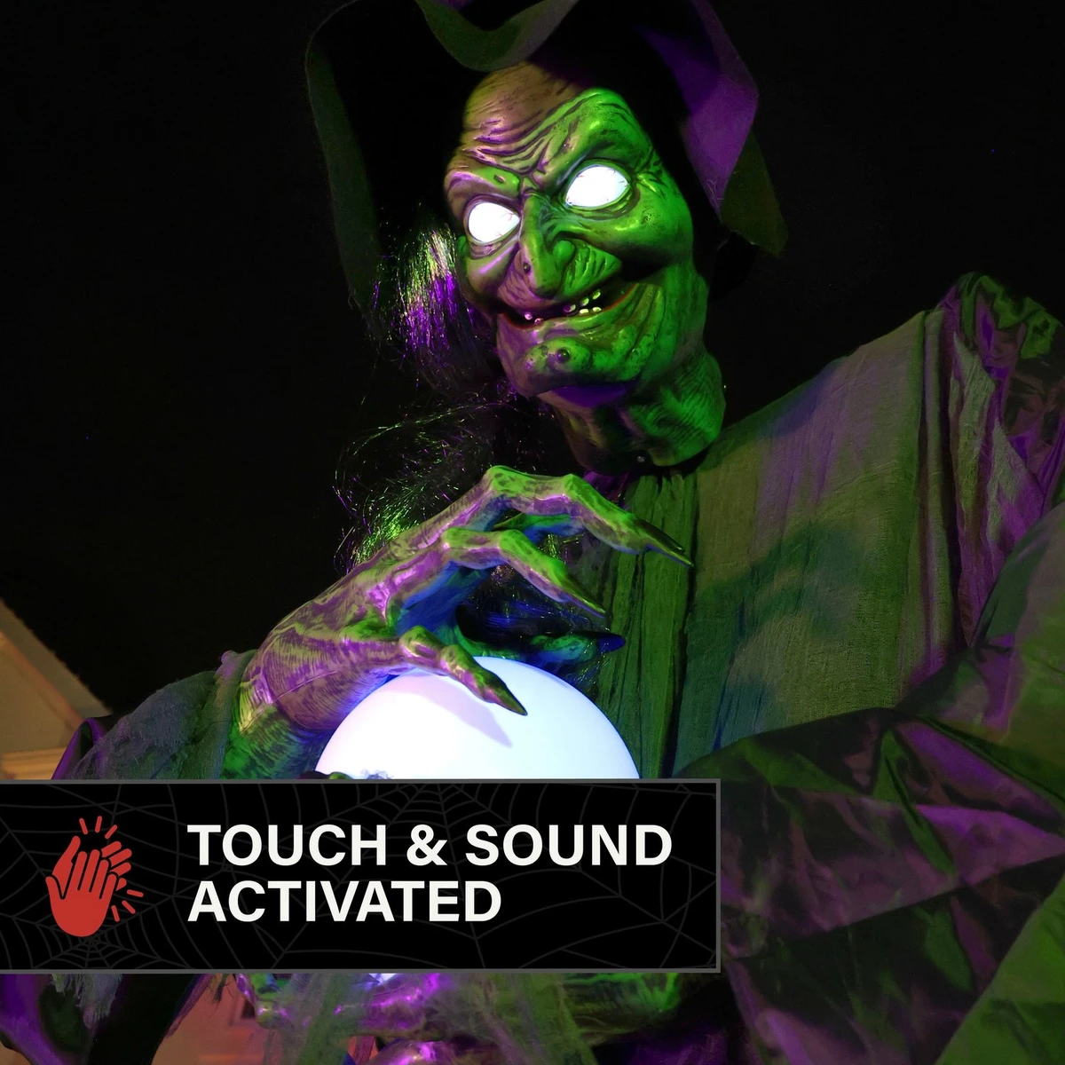 9.8-Ft. Towering Witch with Magic Ball Animatronic