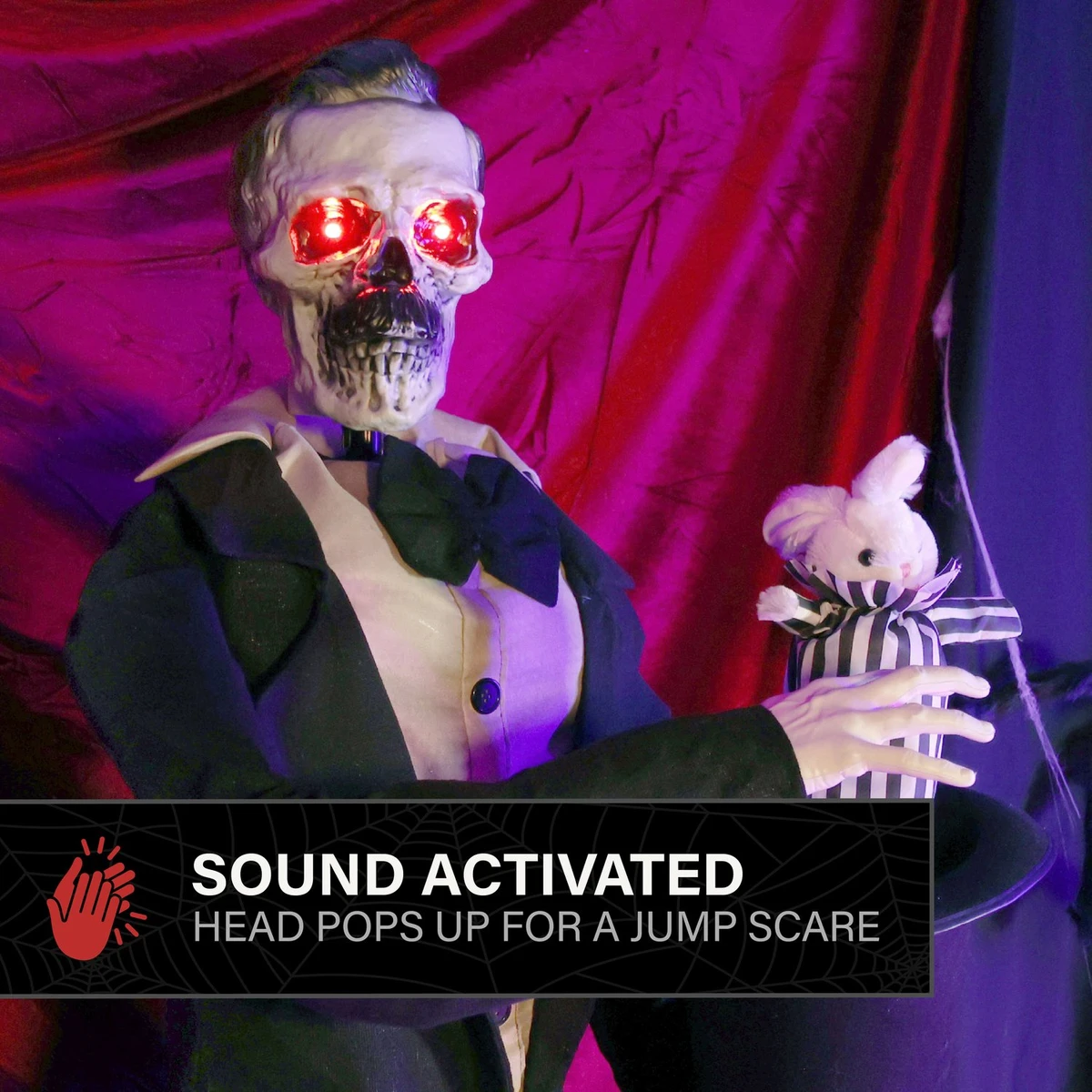 5.9-Ft. Standing Animated Magician Animatronic