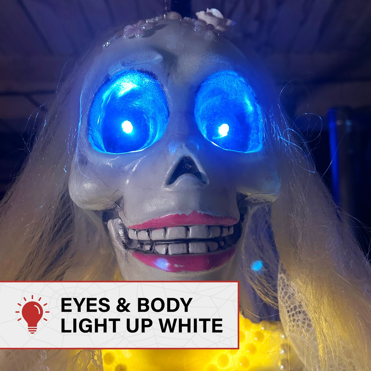 5-Ft. Touch-Activated Animated Hanging Spinning Bride Halloween Animatronic