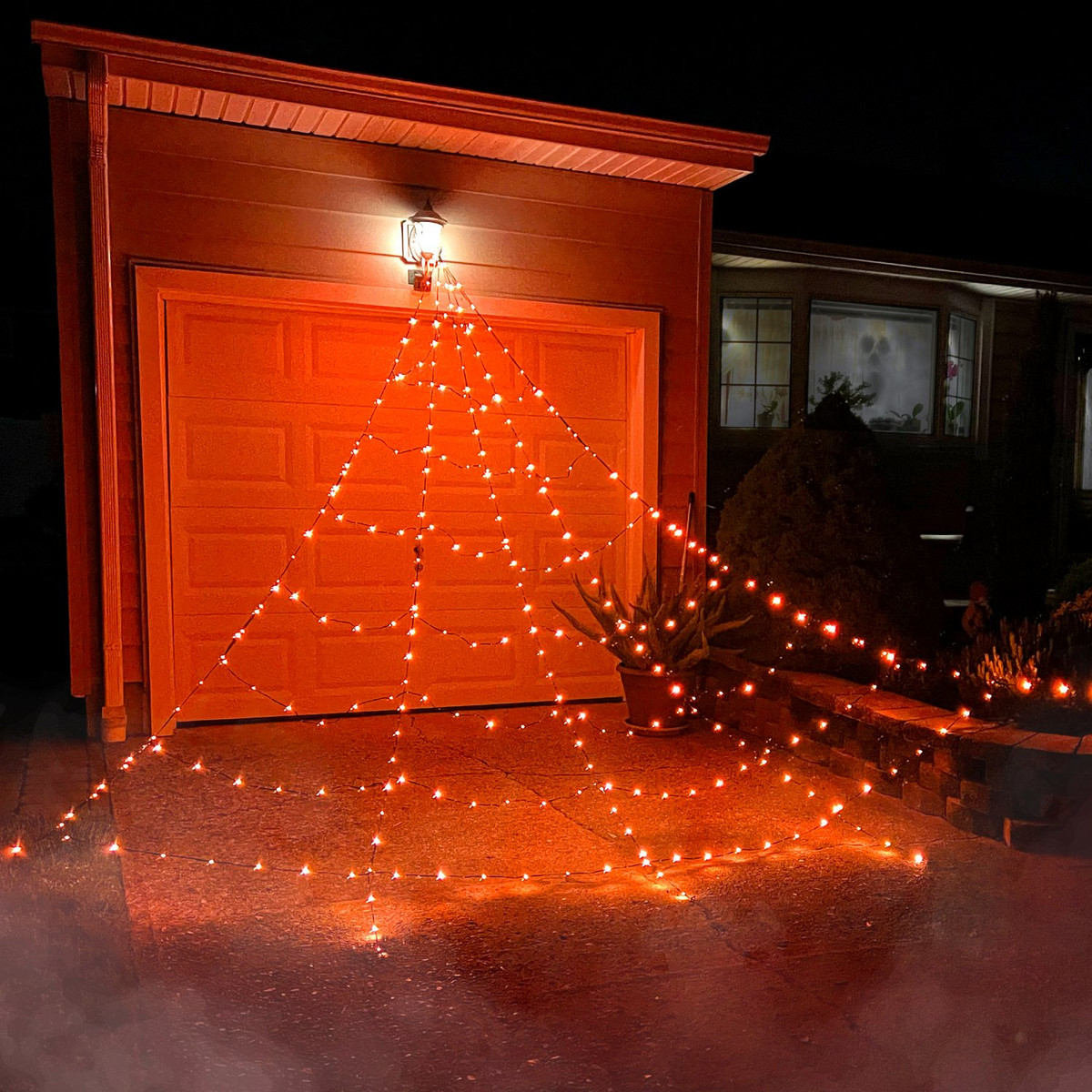 12-Ft. Prelit Spider Web with 3 Multicolor Light Functions