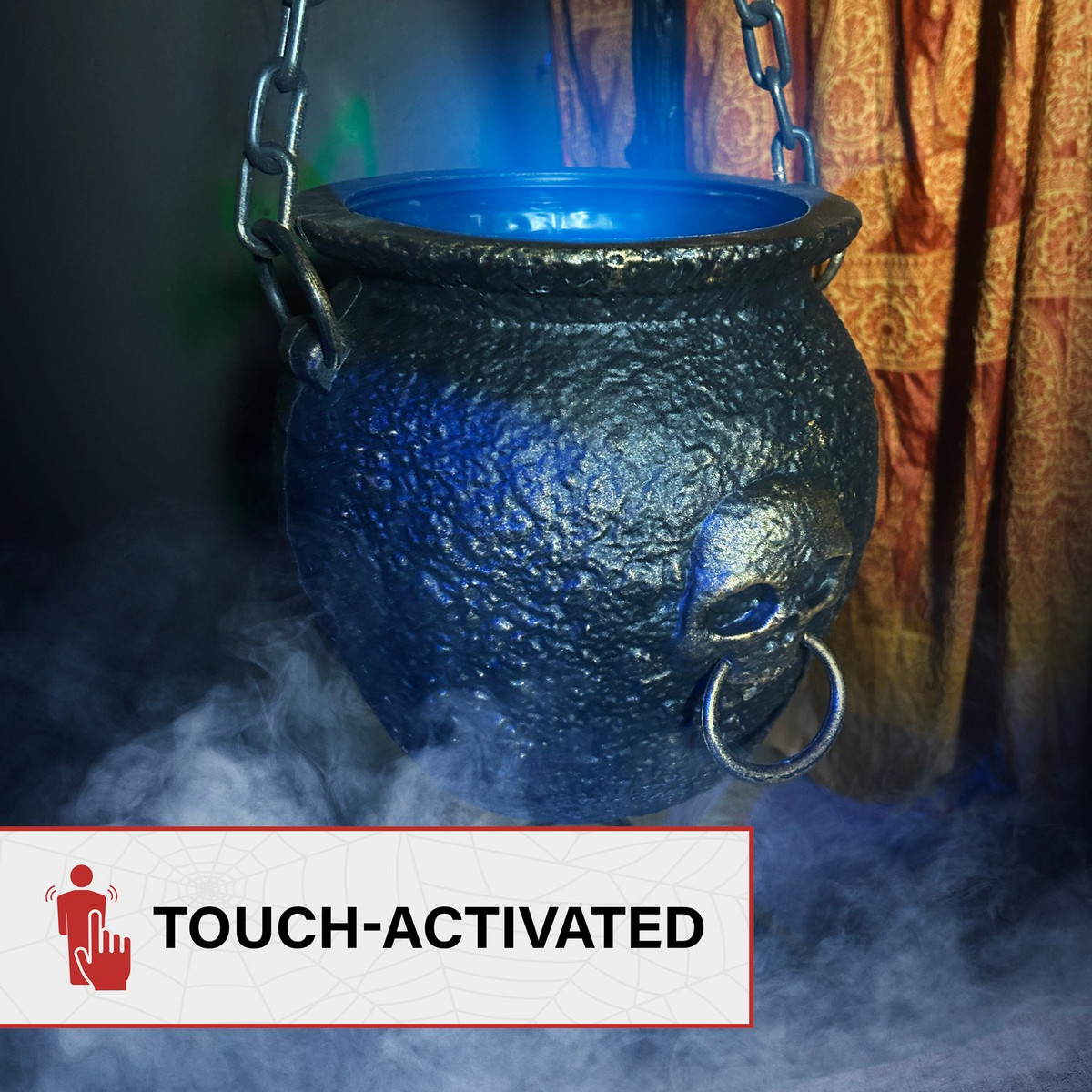 4.7-Ft. Touch-Activated Animated Witch Cauldron Halloween Accessory