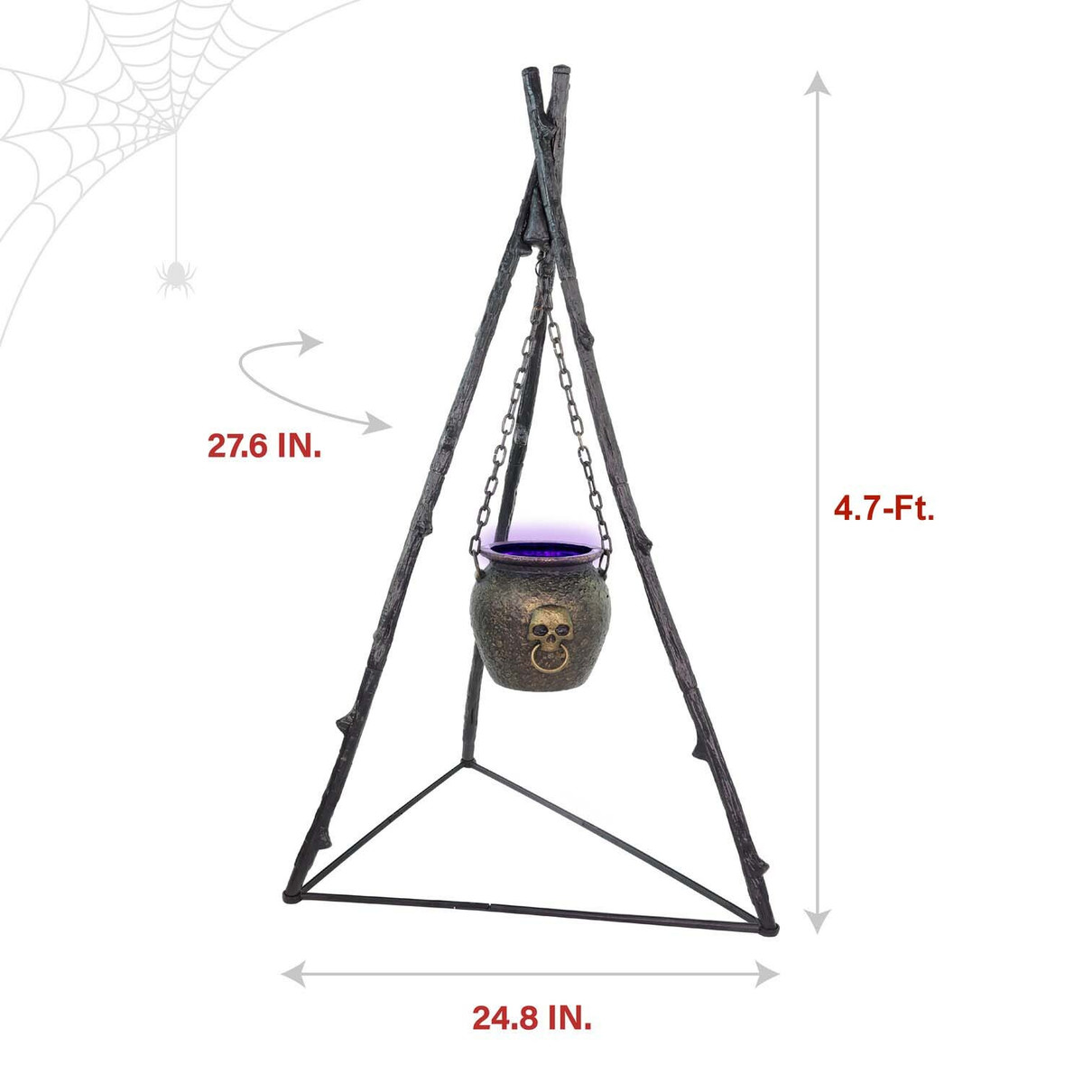 4.7-Ft. Touch-Activated Animated Witch Cauldron Halloween Accessory