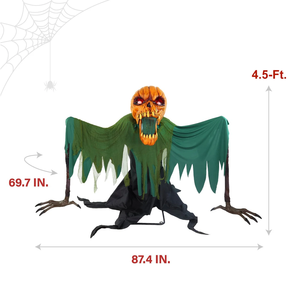 4.5-Ft. Scary Groundbreaking Jack Halloween Animatronic by Tekky