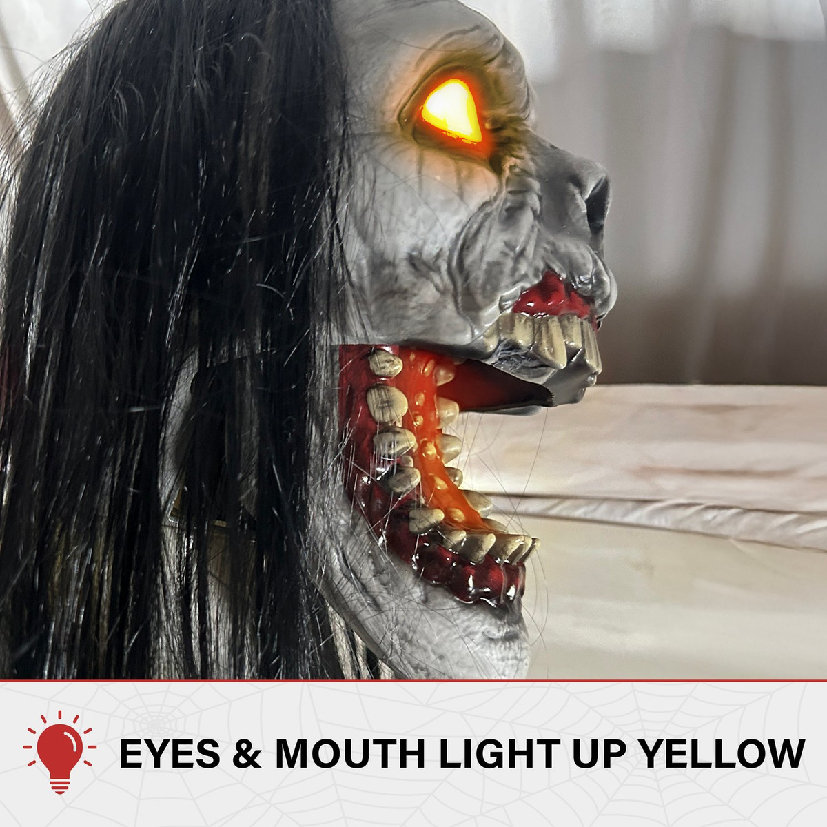 5.9-Ft. Motion-Sensor Lurching Woman Halloween Animatronic by Tekky