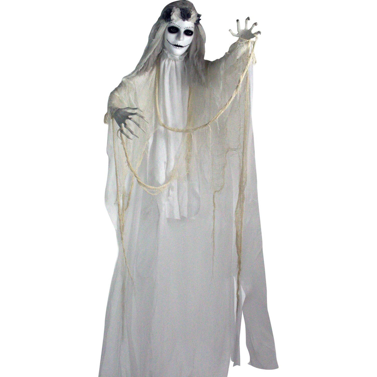 Haunted Hill Farm Life-Size Poseable Animatronic Bride with Red Flashing Eyes