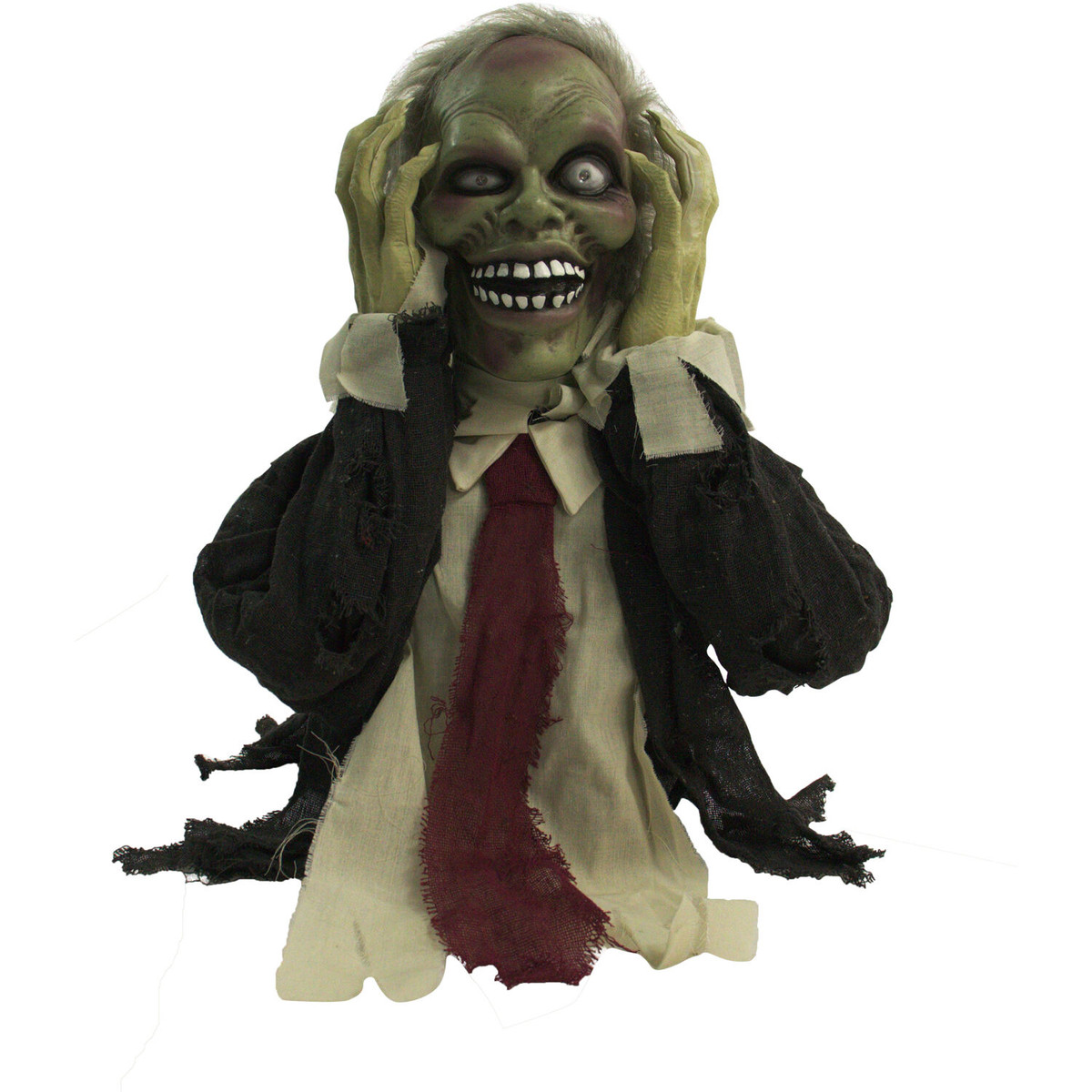 Haunted Hill Farm Pop-Up Animatronic Ghoul with Flashing Red Eyes 22 in
