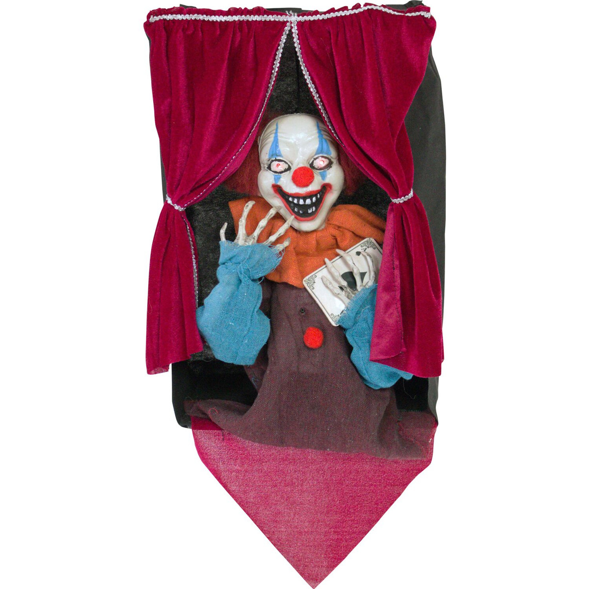 Haunted Hill Farm Animatronic Talking Clown with Flashing Red Eyes Ace