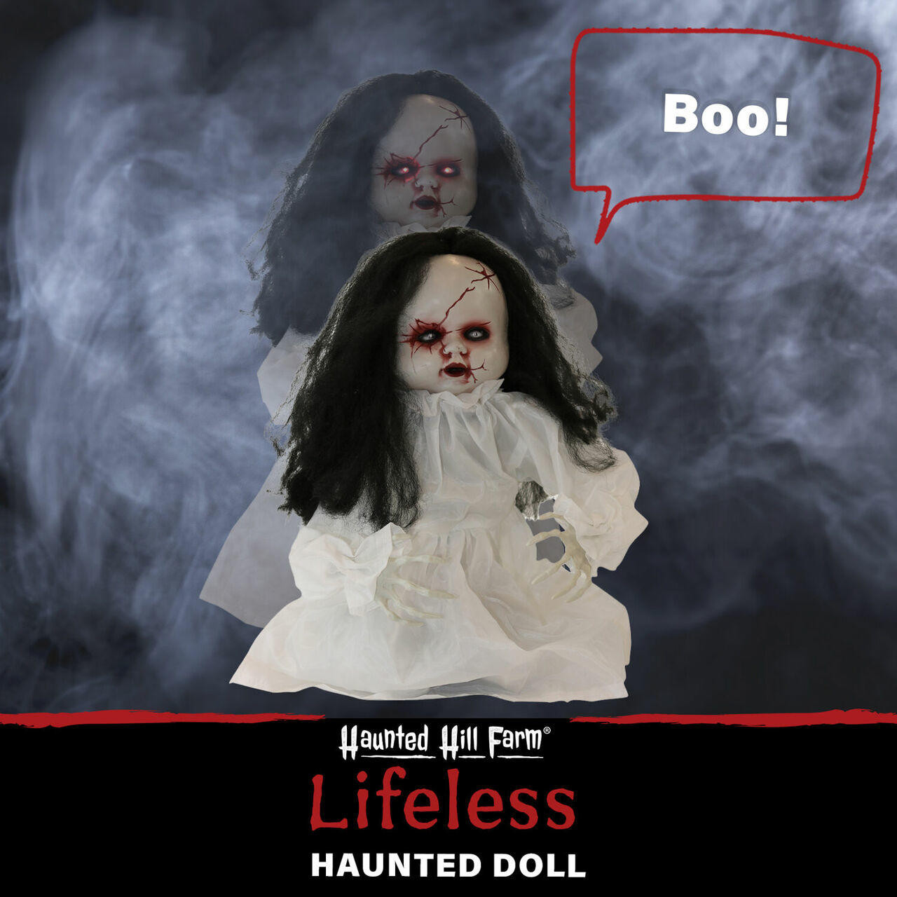 Haunted Hill Farm 2-ft. Haunted Jumping Doll, Indoor/Covered Outdoor ...