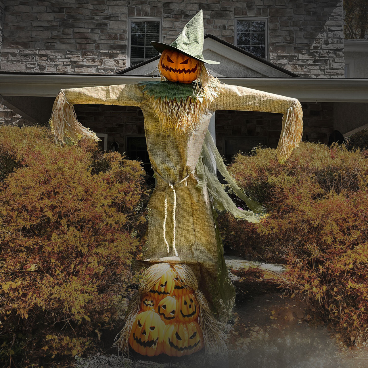 Haunted Hill Farm 7.5-Ft. Tall Motion Activated Hayride Hellion by SVI ...