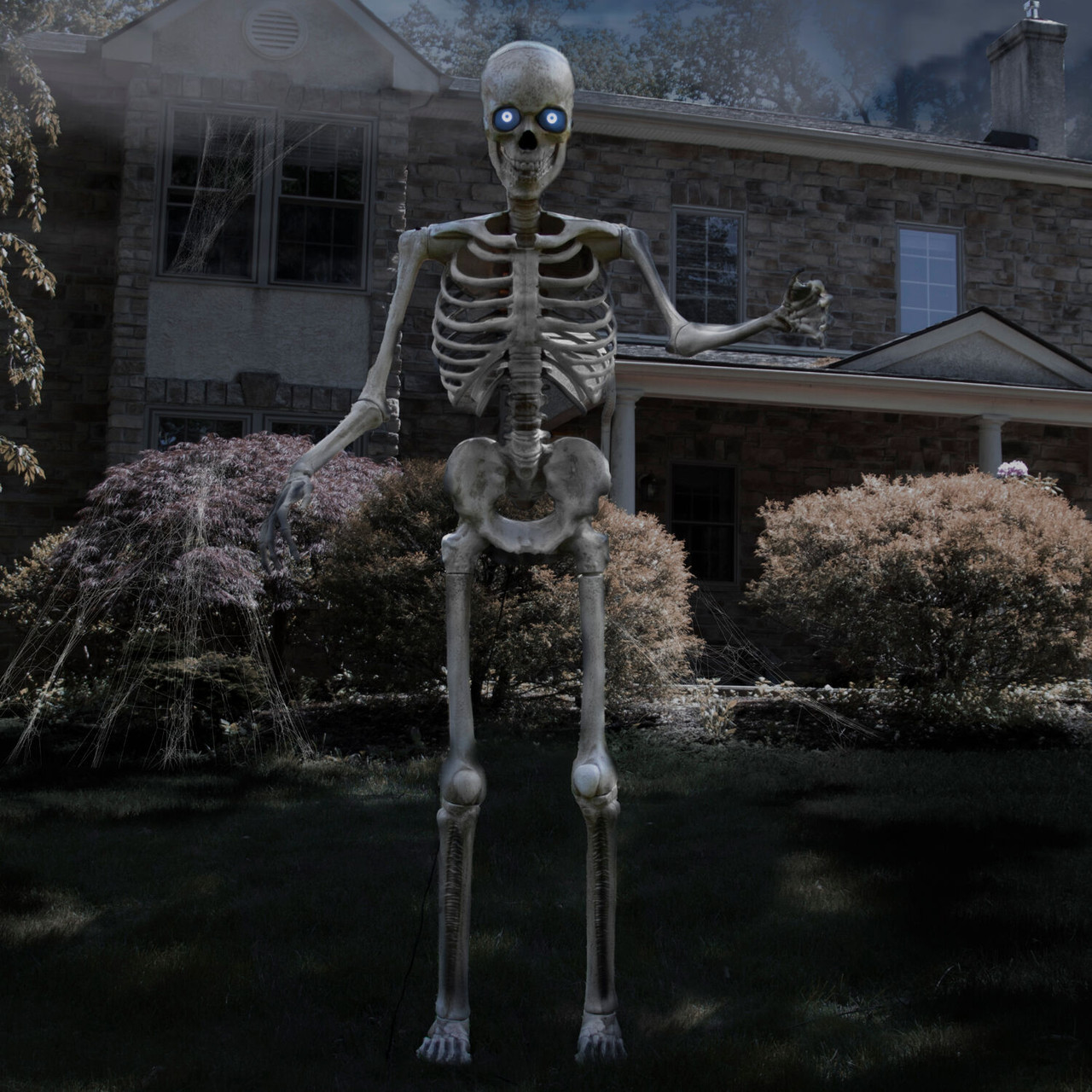 Haunted Hill Farm 8-Ft. Tall Motion-Activated Towering Skeleton by SVI ...