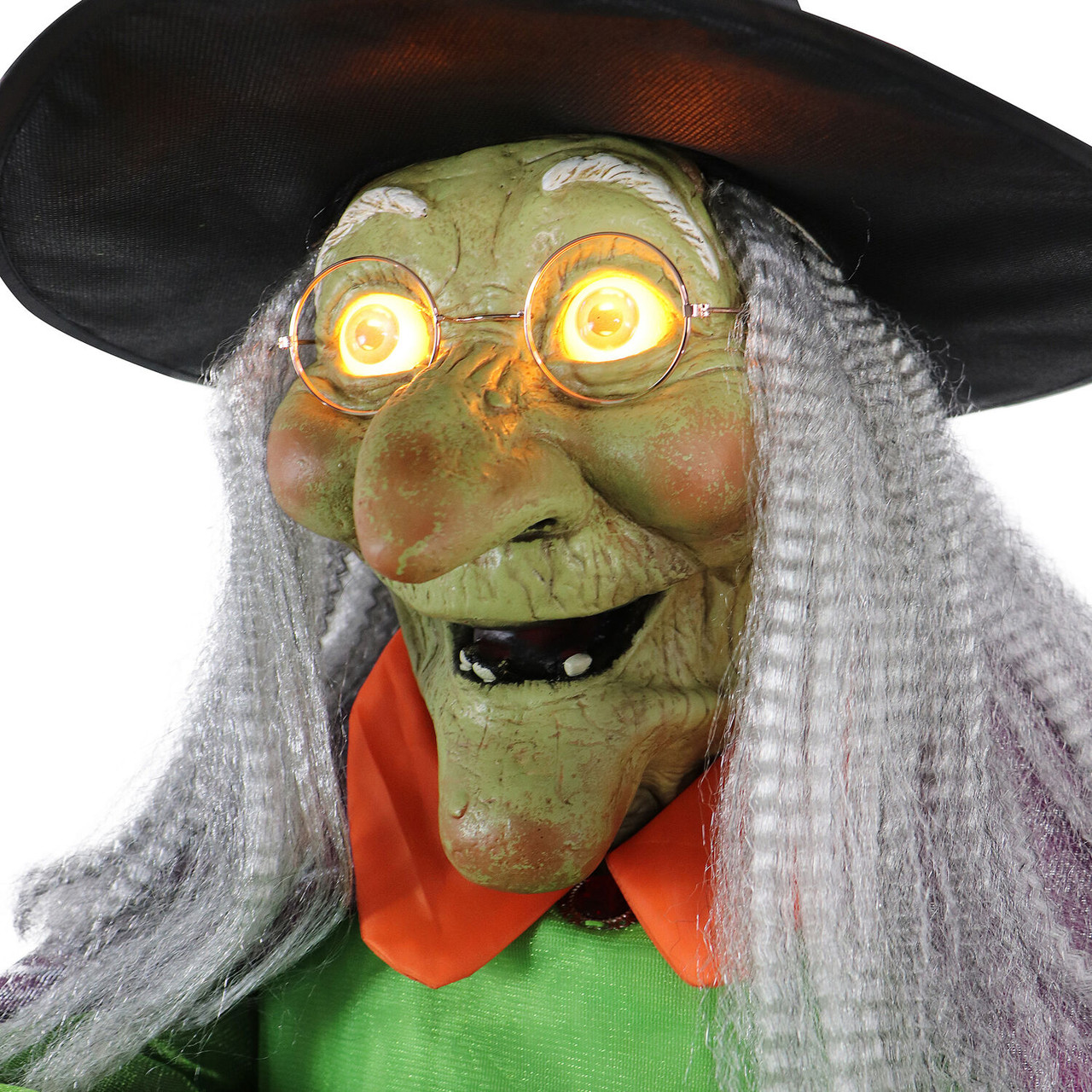 Haunted Hill Farm 6-Ft. Tall Motion-Activated Cauldron Witch by SVI ...