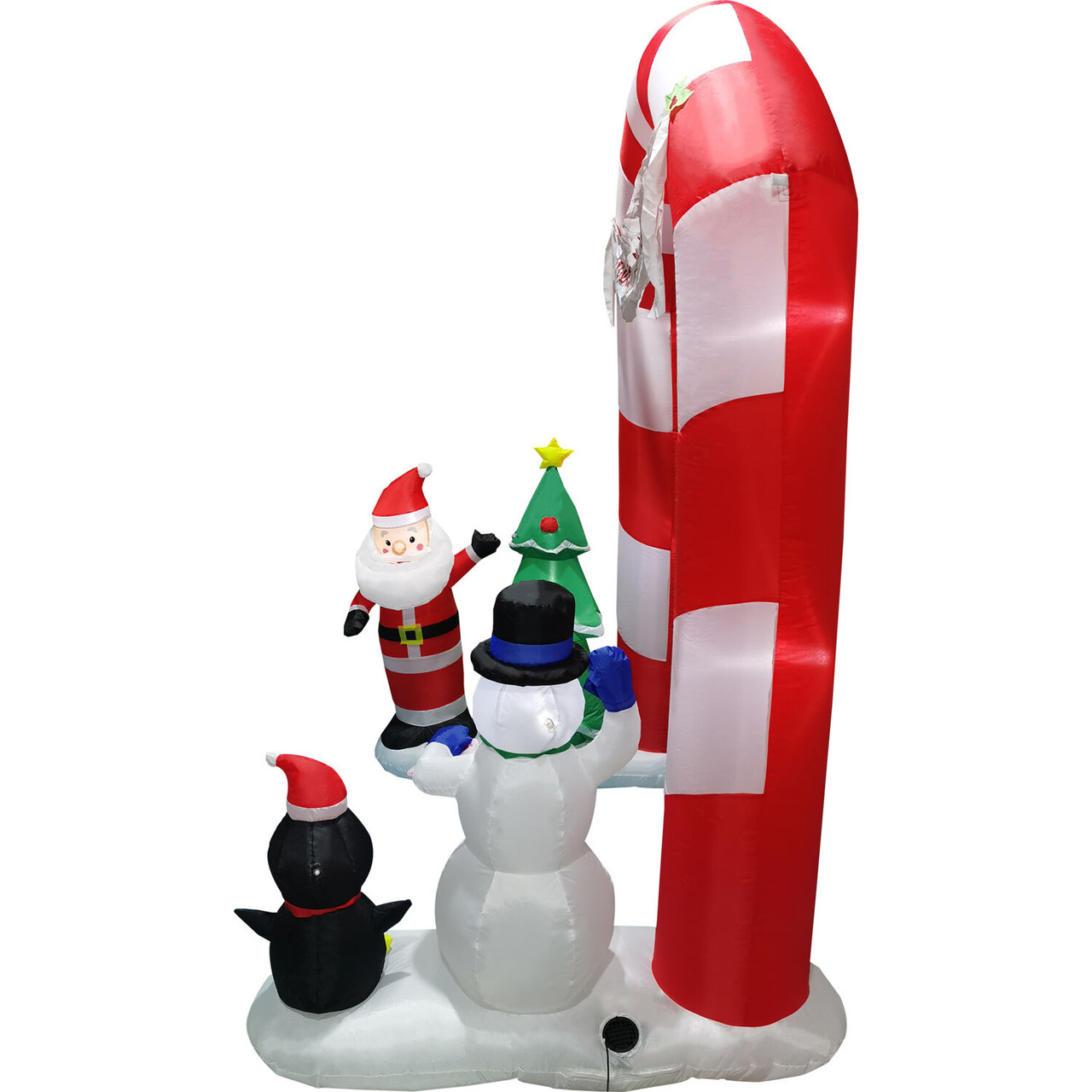 Fraser Hill Farm 8Ft. Tall Prelit Candy Cane Arch Inflatable