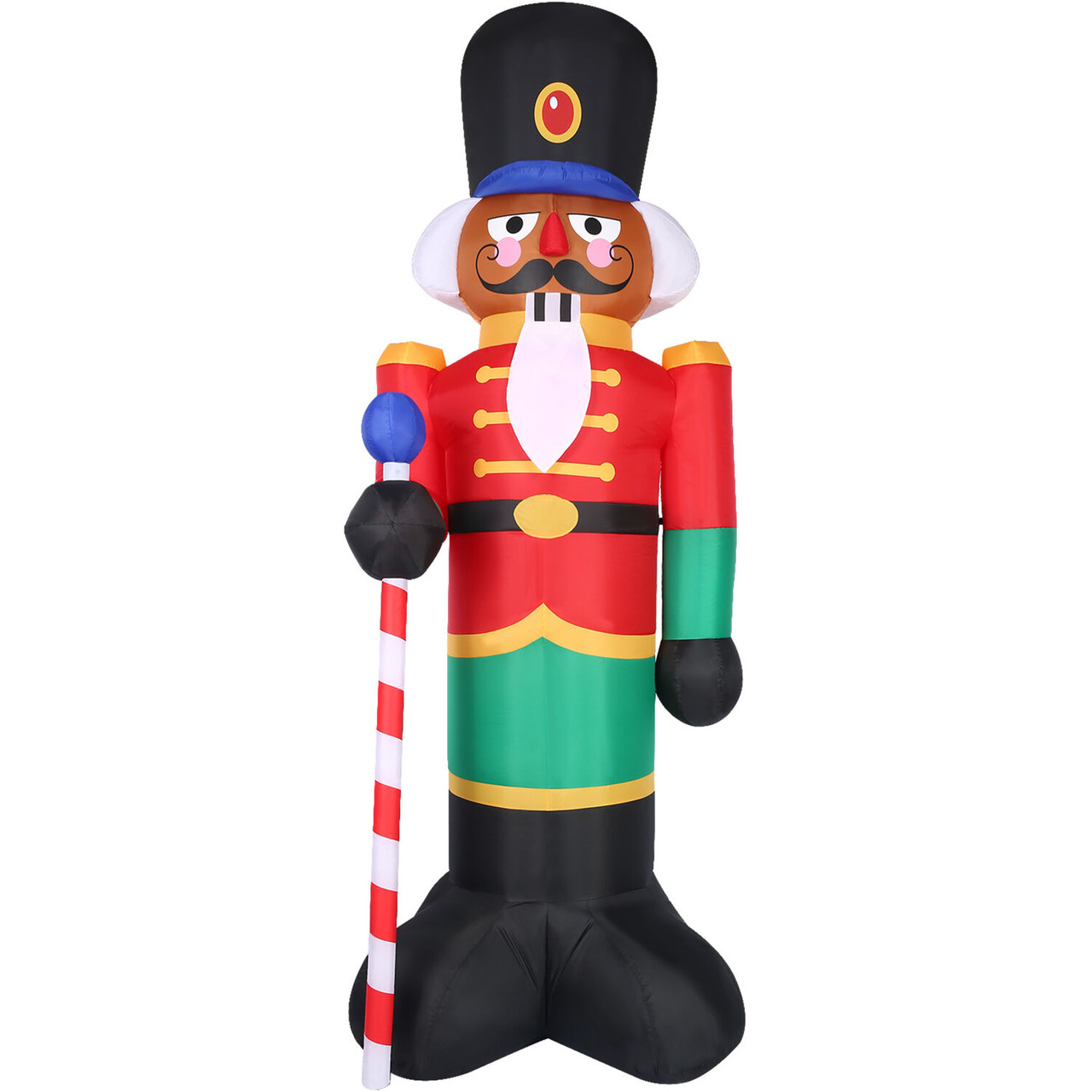 Fraser Hill Farm 10-Ft. Tall Prelit African American Nutcracker Inflatable