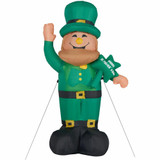 Fraser Hill Farm 10-Ft Tall St Patricks Day Lucky Leprechaun, Blow Up Inflatable with Lights and Storage Bag