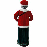 Fraser Hill Farm 58-In African American Dancing Mrs Claus with Faux Fur Hand Muff
