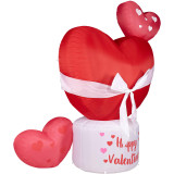 Fraser Hill Farm 8-Ft. Tall Valentine's Day Heart, Blow Up Inflatable with Lights and Storage Bag 