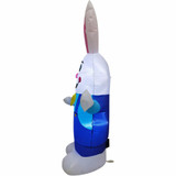 Fraser Hill Farm 3.5-Ft Tall Smiling Easter Bunny, Outdoor/Indoor Blow Up Spring Inflatable with Lights