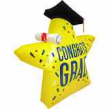 Fraser Hill Farm 4-Ft Tall Congrats Grad Star, Outdoor / Indoor Blow Up Inflatable with Lights