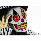 Haunted Hill Farm Haunted Hill Farm 5.75-Ft Animatronic Clown, Indoor/Covered Outdoor Halloween Decoration, Red LED Eyes, Poseable, Battery-Operated, Tucker, HHCLOWN-16FS