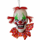 Haunted Hill Farm Haunted Hill Farm 1.3-ft Animated Clown, Talks, Battery Operated Halloween Decoration for Indoor/Covered Outdoor Display, HHDHCLOWN-4LSA