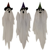 Set of 3 Hanging Ghosts, Indoor/Outdoor Halloween Decoration