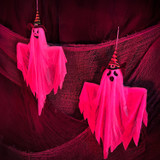 Set of 3 Hanging Ghosts, Indoor/Outdoor Halloween Decoration