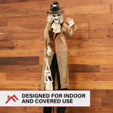 5.3-Ft. Jebediah Bones Animatronic Gravekeeper, Indoor or Covered Outdoor Halloween Decor, Red LED Eyes, Battery-Operated