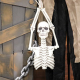 5.3-Ft. Jebediah Bones Animatronic Gravekeeper, Indoor or Covered Outdoor Halloween Decor, Red LED Eyes, Battery-Operated