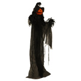 6-Ft. Life-Size Poseable Pumpkin Witch with Lights and Sound, Indoor/Covered Outdoor Halloween Decoration