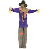 6-Ft. Poseable Scarecrow with Lights and Sound, Indoor or Covered Outdoor Halloween Decoration