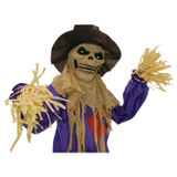 6-Ft. Poseable Scarecrow with Lights and Sound, Indoor or Covered Outdoor Halloween Decoration