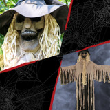 6-Ft. Hunter the Standing Scarecrow Prop, Indoor or Covered Outdoor Halloween Decoration, Poseable