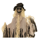 6-Ft. Hunter the Standing Scarecrow Prop, Indoor or Covered Outdoor Halloween Decoration, Poseable