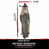 Haunted Hill Farm Haunted Hill Farm 3.2-ft Skeleton in Hammock, Indoor/Covered Outdoor Halloween Decoration, Poseable, Battery Operated, Sleepless, HHSNSKEL-HLSA