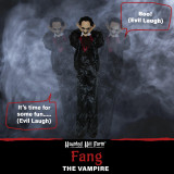 Haunted Hill Farm Haunted Hill Farm 5.6-ft Standing Vampire, Indoor/Covered Outdoor Halloween Decoration, LED Red Eyes, Poseable, Battery-Operated, Fang, HHVAMP-2FLSA