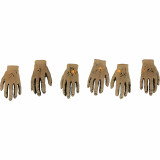 Haunted Hill Farm 7-In Light Up Hands, Outdoor Decoration, Yellow LED Glow, Battery Operated