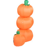 Haunted Hill Farm 6-Ft Inflatable Pre-Lit Stacked Pumpkin Jack-O-Lantern Decoration