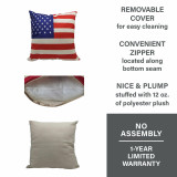 Fraser Hill Farm Fraser Hill Farm 15.5-In American Flag Accent Pillow, Indoor Patriotic Decoration