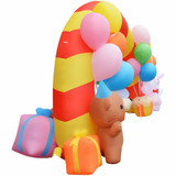 Fraser Hill Farm Fraser Hill Farm 8-Ft Tall Walkway Arch with Balloons, Bear, and Bunny, Outdoor Blow-Up Inflatable for Childrens Birthday Parties, FREDPTYARCH081-L