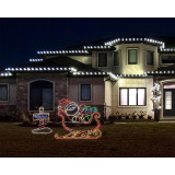  Fraser Hill Farm 48"H x 34"W North Pole Sign LED Lights, Large Outdoor Christmas Decoration 