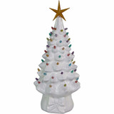 Fraser Hill Farm Fraser Hill Farm 3-Ft Resin Christmas Tree with Light-Up Star and Vintage Bulb Covers, Indoor or Covered Outdoor Holiday Decor