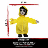 Haunted Hill Farm 2-Ft Ralphie the Animated One-Handed Zombie Boy, Indoor or Covered Outdoor Halloween Decoration, Battery Operated, HHBOY-1FLSA