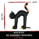  Haunted Hill Farm 19.7-Ft. Inflatable Pre-Lit Black Cat 