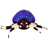 Haunted Hill Farm 6-Ft Inflatable Blue Spider with Multi-Color Disco Lights, HISPIDER062-L