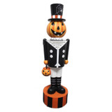 4-Ft. Jack-O-Lantern Nutcracker Prelit LED Resin Figurine, Indoor or Covered Outdoor Halloween Decoration, Plug-In