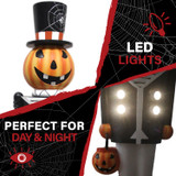 4-Ft. Jack-O-Lantern Nutcracker Prelit LED Resin Figurine, Indoor or Covered Outdoor Halloween Decoration, Plug-In