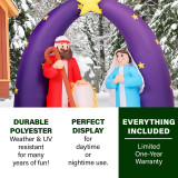 Fraser Hill Farm 7-Ft Pre-Lit Inflatable Nativity Scene